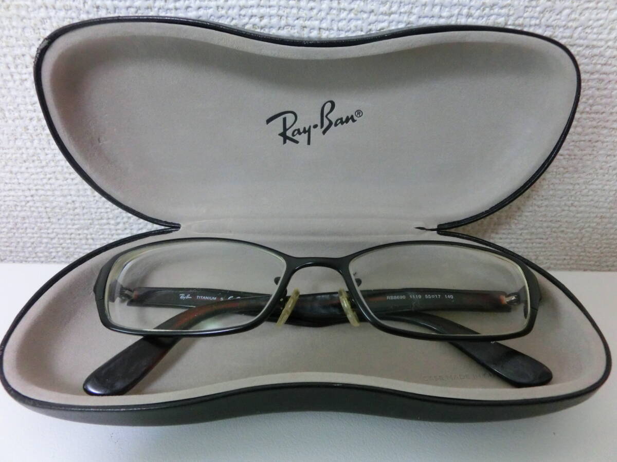 中古品 保管品 Ray-Ban レイバン 度入り メガネフレーム 眼鏡 RB8690/激安1円スタート_画像1