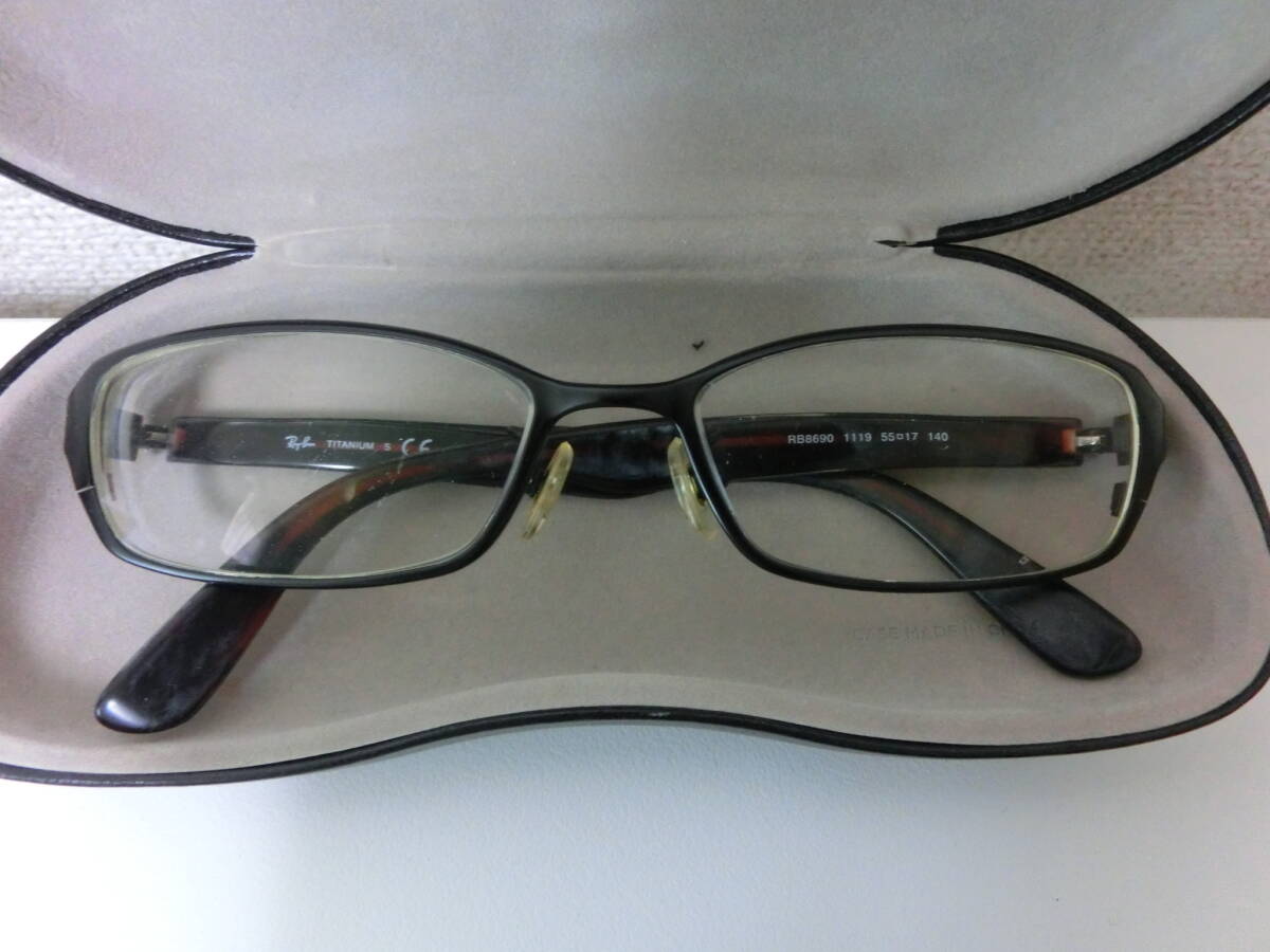 中古品 保管品 Ray-Ban レイバン 度入り メガネフレーム 眼鏡 RB8690/激安1円スタート_画像3