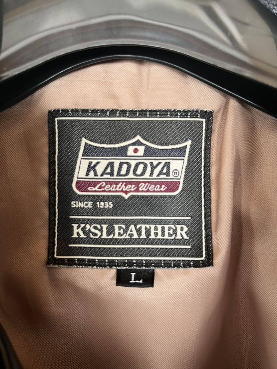 カドヤ　ダブルライダース　サイズLタイトめ　KADOYA K'Sleather 牛革　厚め　送料無料_画像6