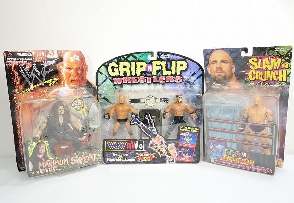 ★格安スタート【未開封/保管品】Goldberg & Hollywood Hogan & Undertaker プロレス フィギュア 3個まとめて 中古現状品★の画像1