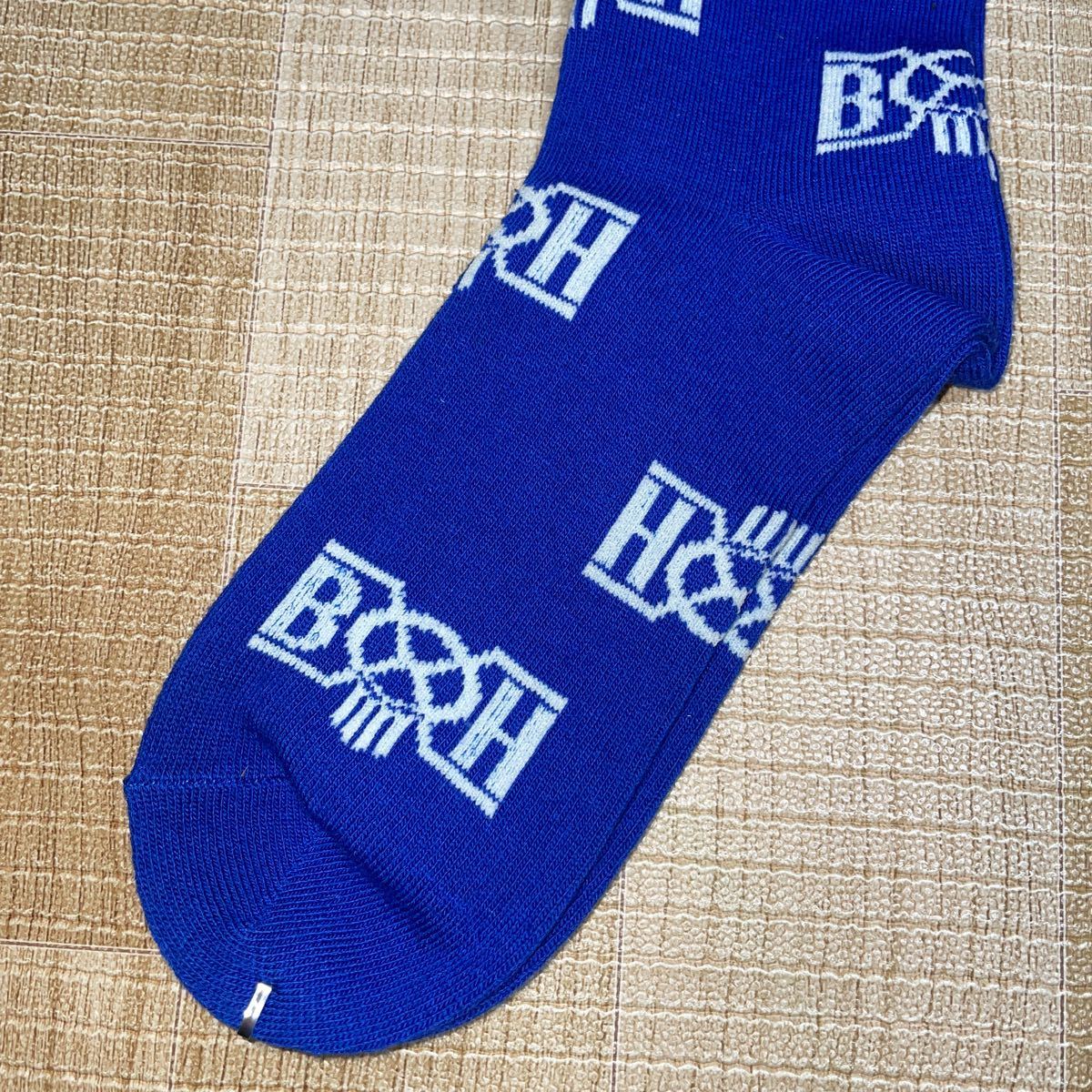 BOUNTY HUNTER バウンティハンター 靴下 ソックス 青白 B×H LOGO ドット柄ロゴsocks_画像4