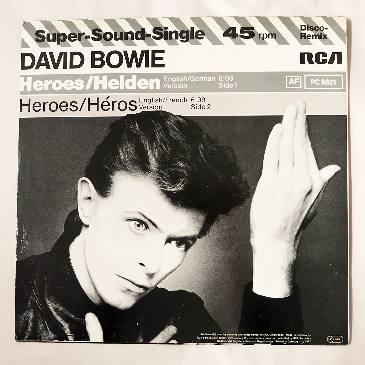* David Bowie David * bow i/ Heroes German French Helden / Heroes 12 -inch single free shipping *
