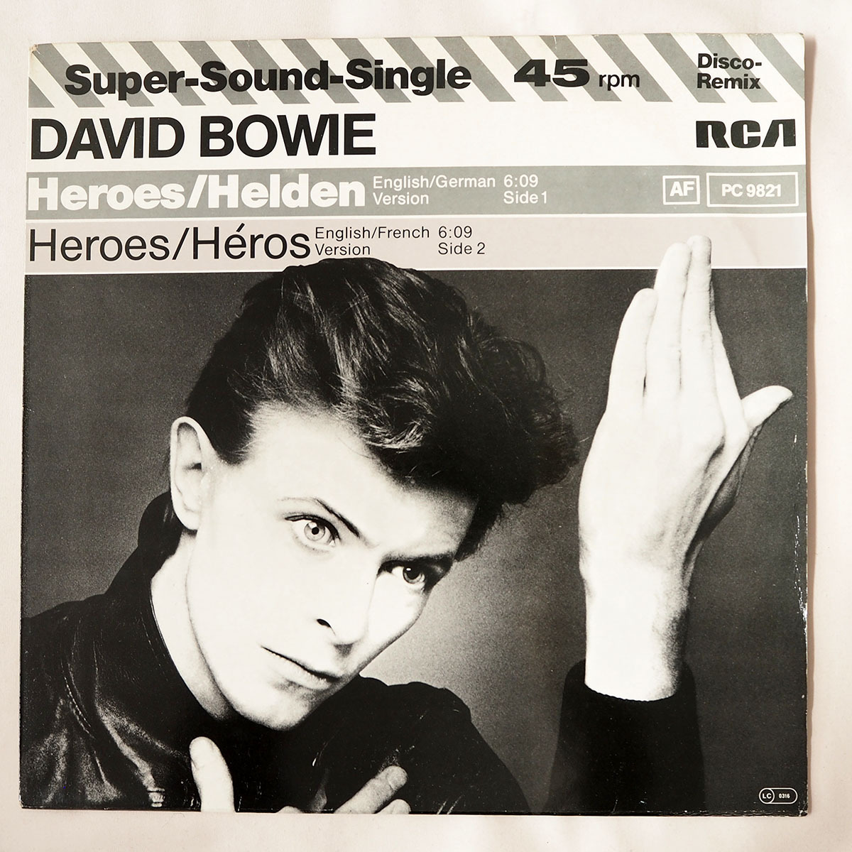 * David Bowie David * bow i/ Heroes German French Helden / Heroes 12 -inch single free shipping *