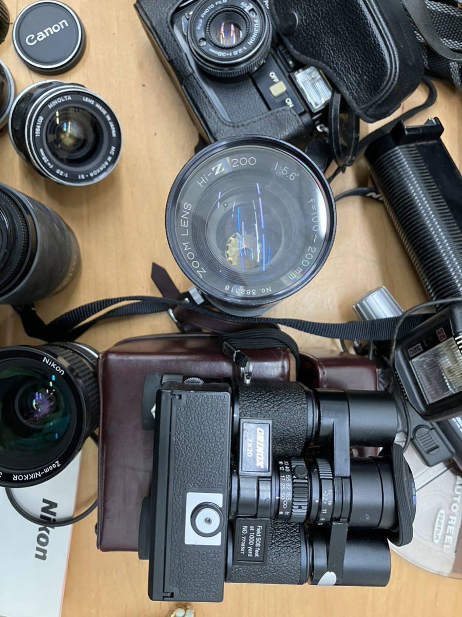 【c195】カメラ 双眼鏡 おまとめ Nikon Canon PENTAX OLYMPUS MINOLTA レンズ フジカ SONY Victor 一眼レフ ビデオカメラ _画像4
