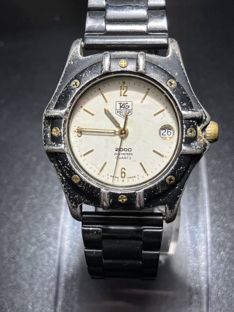 【a965】動作品 TAG HEUER タグホイヤー 2000シリーズ プロフェッショナル200M デイト 953.013 メンズ 腕時計_画像1