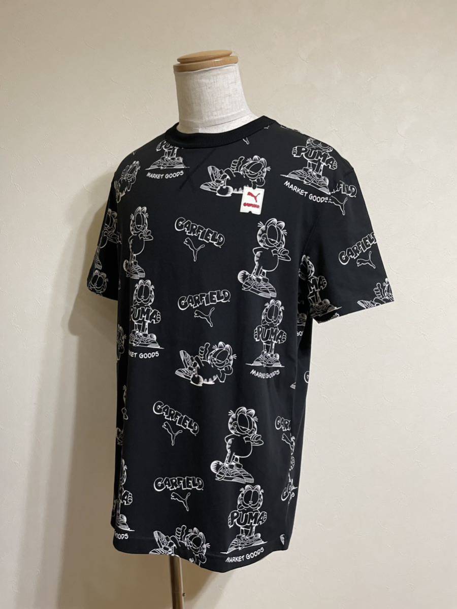 【新品】 PUMA × CARFIELD プーマ ガーフィールド コラボ クルーネック Tシャツ トップス USサイズM 半袖 黒 534434 01_画像6