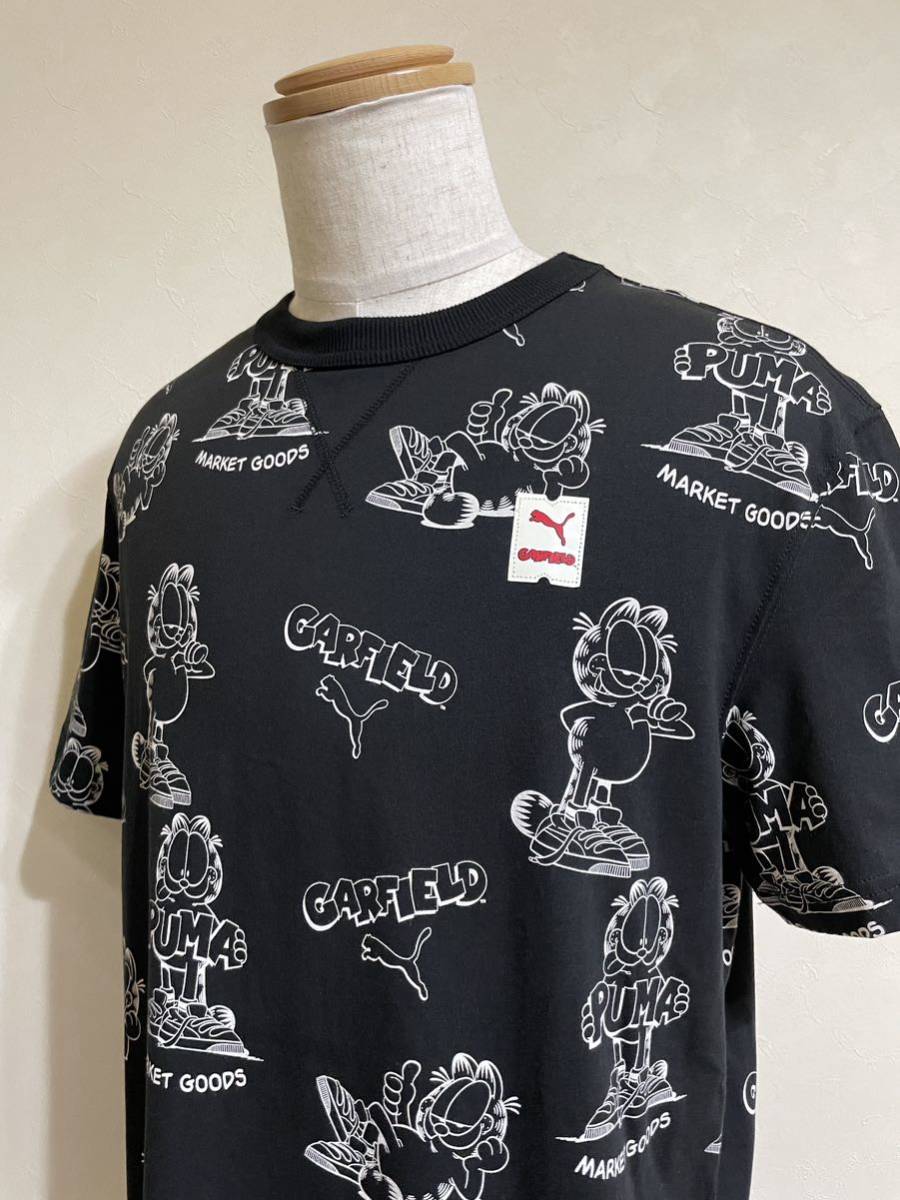 【新品】 PUMA × CARFIELD プーマ ガーフィールド コラボ クルーネック Tシャツ トップス USサイズM 半袖 黒 534434 01_画像7