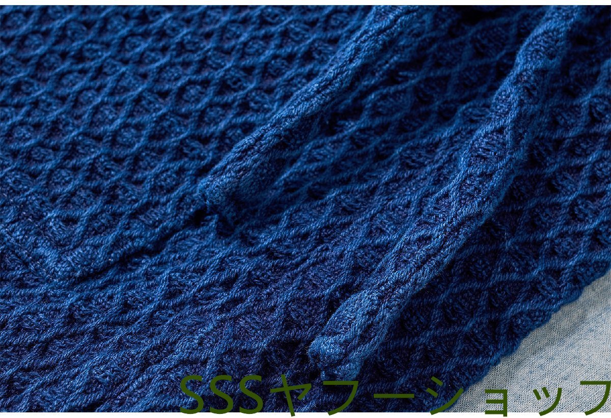 手作り 藍染め カバーオール 綿100% 羽織 ワークジャケット ゆったり 半纏 法被 褞袍 インディゴ 薄手 XL_画像6