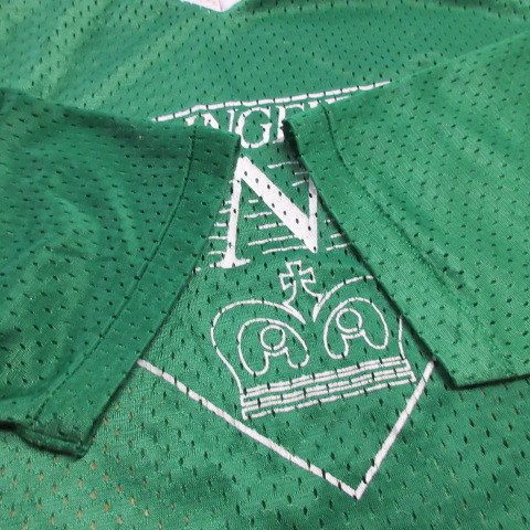 80s アメリカ製　Tシャツ　M　緑　KINGS アメフト　７分　重ね着　アメカジ古着　sy3031_画像8