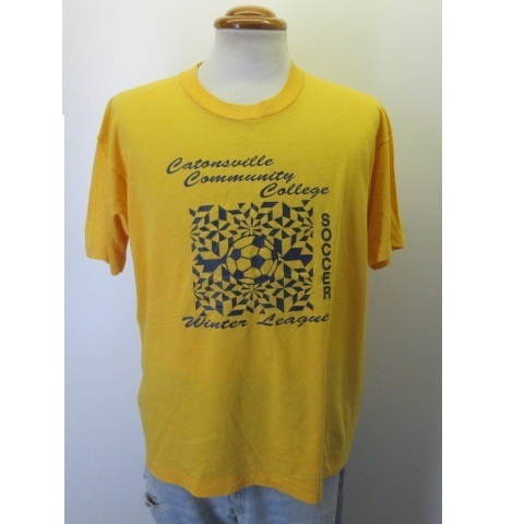 80s アメリカ製　オールド　Tシャツ M-L 黄色　サッカー　スクリーンスターズ　80年代 ヴィンテージ　古着　sy2017_画像2