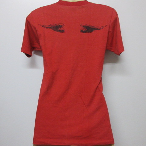 80s アメリカ製　オールド　Tシャツ S　赤　天使の羽　８０年代 ヴィンテージ　USA古着　sy1906_画像1