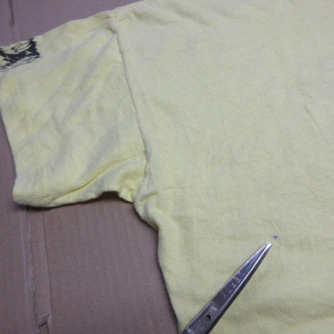 ８0s Ｔシャツ　XL　黄色　イーグル　100%COTTON　 アメリカ古着　sy284_画像7