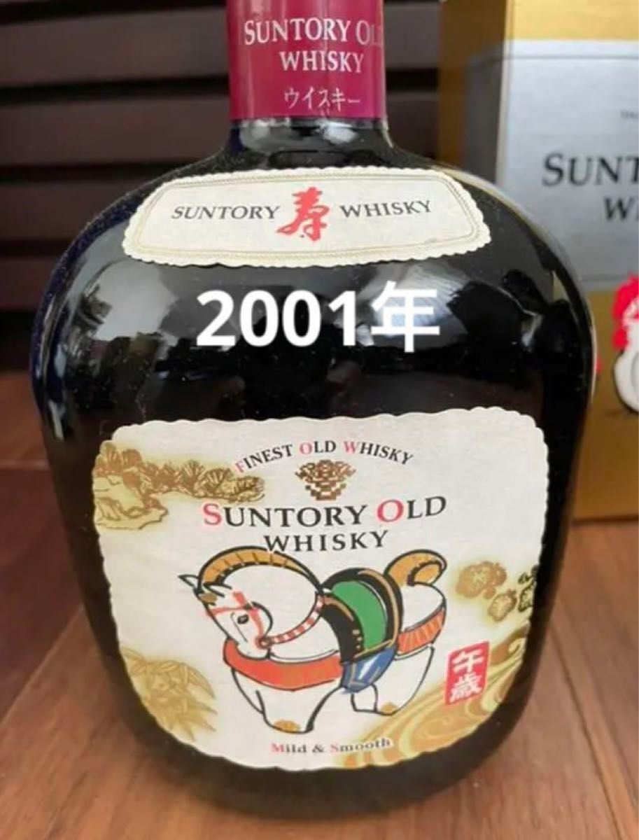 サントリー オールド ウイスキー 干支ラベル 午歳 2001年 馬 古 サントリー オールド ウイスキー 干支ラベル 午歳 2001年 馬 古