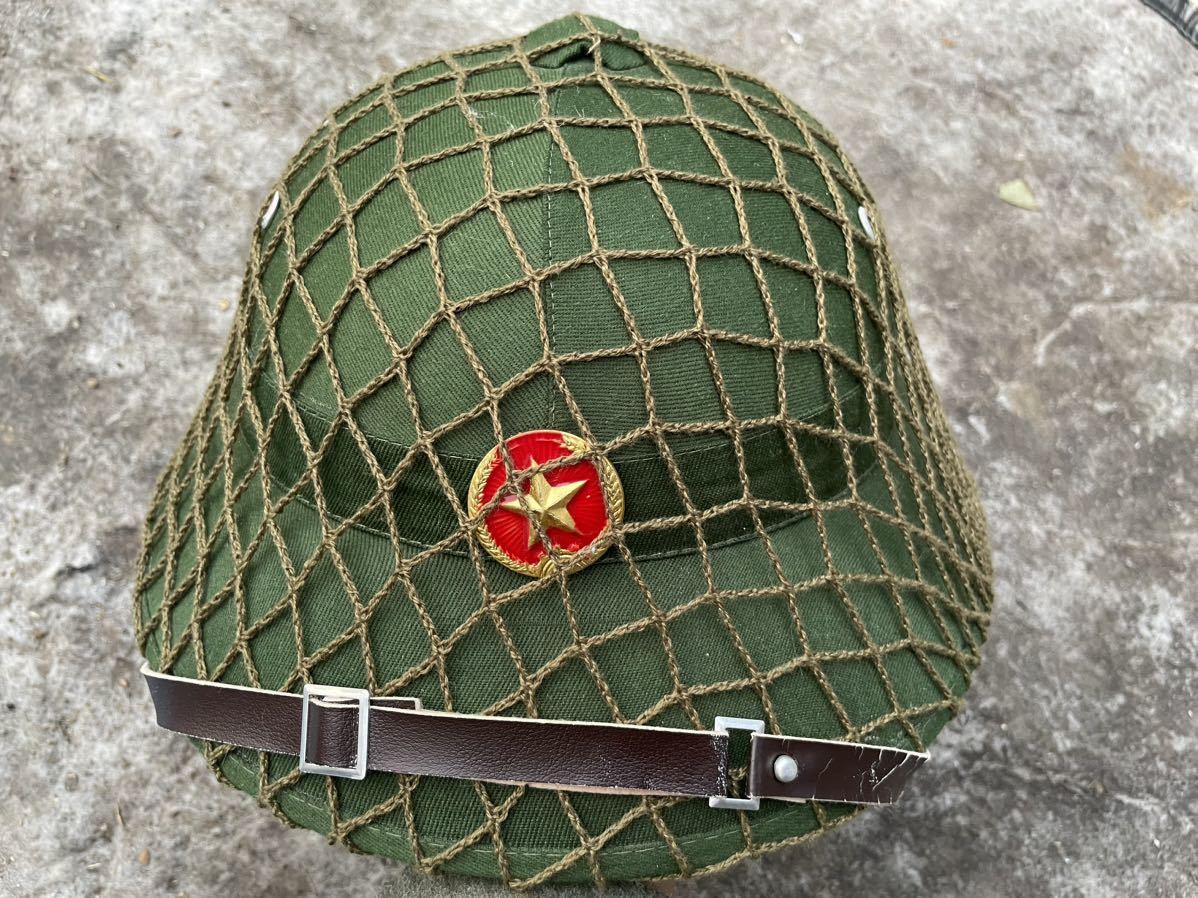 北ベトナム軍　サンヘルメット　実物　AK47 ベトコン　ベトミン　グリーン色　ベトナム戦　米軍　アメリカ軍_画像5