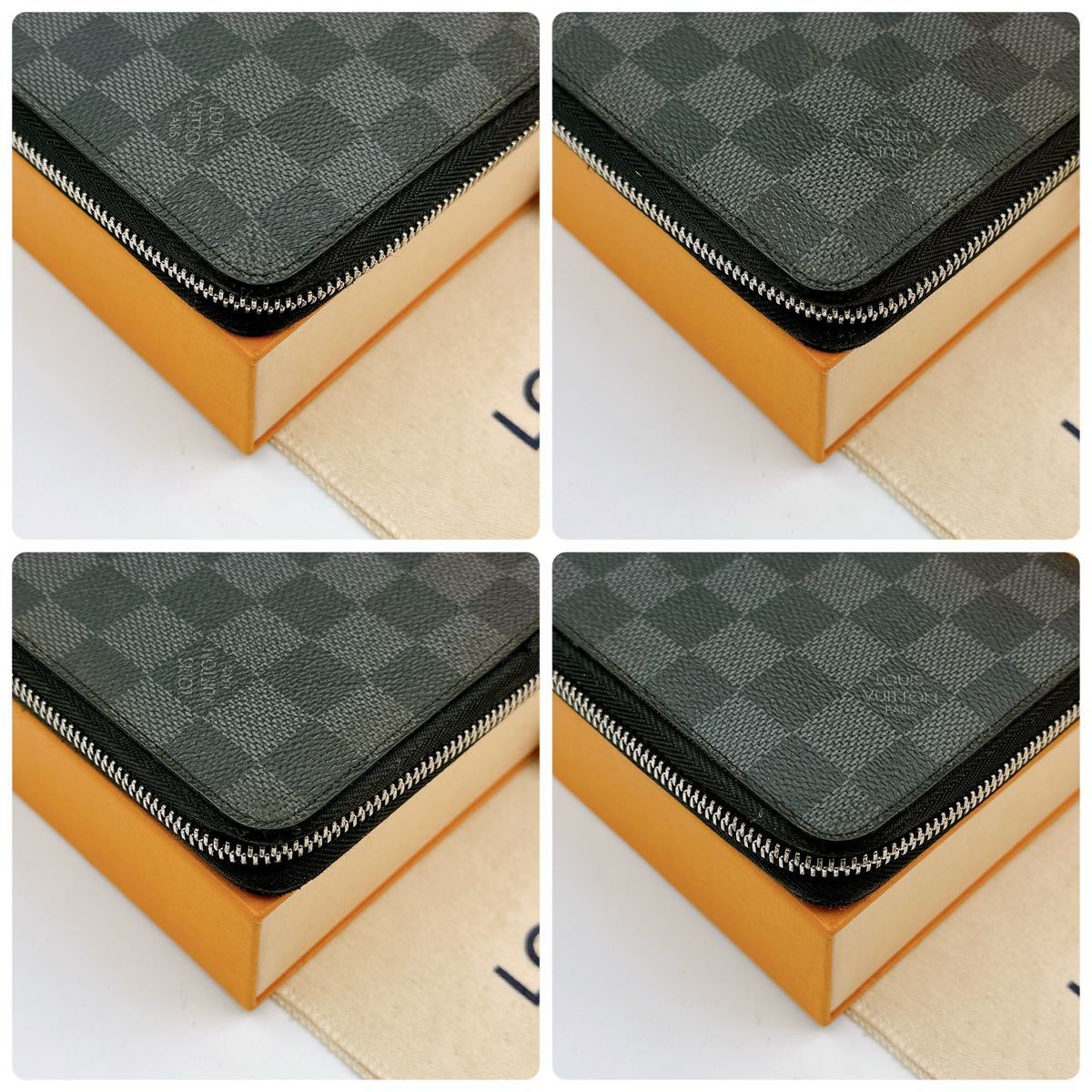 A2506【極美品】LOUIS VUITTON ルイヴィトン ダミエ グラフィット ジッピーオーガナイザー ラウンドファスナー 長財布 N60111/CA0171_画像9