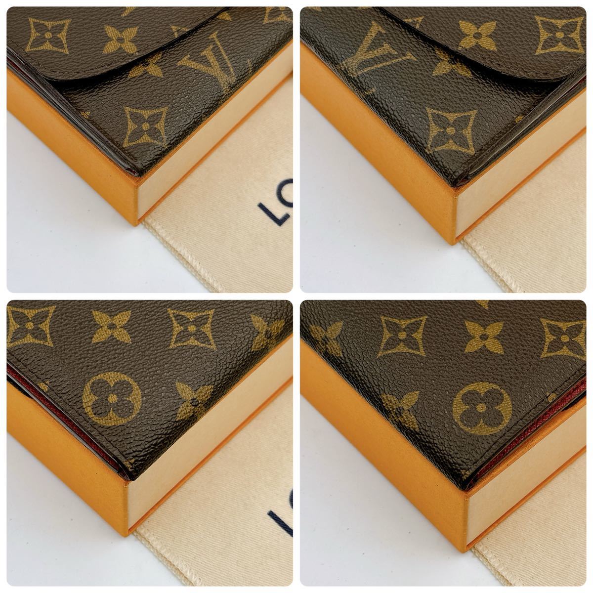 A2555【美品】LOUIS VUITTON ルイヴィトン モノグラム ポルトフォイユ エミリー 長財布 二つ折り財布 ウォレット M60697/CA1100_画像9