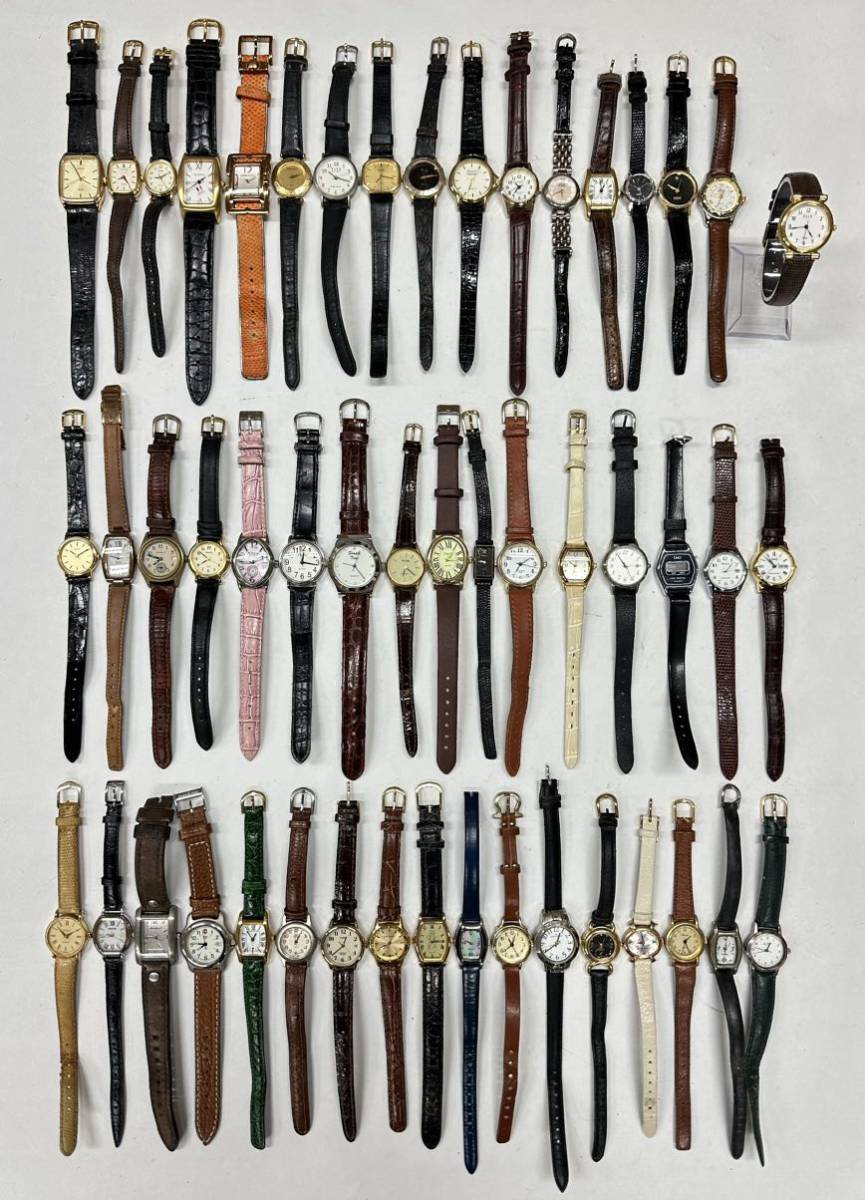 レディース 大量 50本 個 点 腕時計 セット まとめて SEIKO CITIZEN ELLE WICCA EXCEED ALBA eddie bauer FOSSIL 等 ジャンク F70_画像1