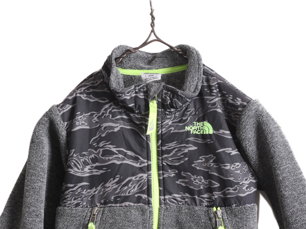 ノースフェイス 迷彩 デナリ ジャケット キッズ 3T 90cm 100cm 子供 古着 The North Face DENALI アウトドア フリース ジャンパー ブルゾン_画像2