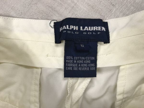  Ralph Lauren Polo Golf Ralph Lauren POLO GOLF слаксы брюки белый брюки-чинос низ женский 6 номер белый 