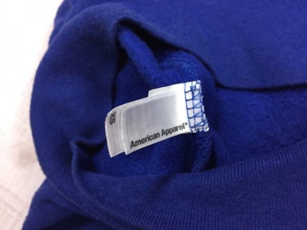  American Apparel American Apparel Ame apaUSA made American Casual plain Zip up sweat Parker men's small size XS blue 