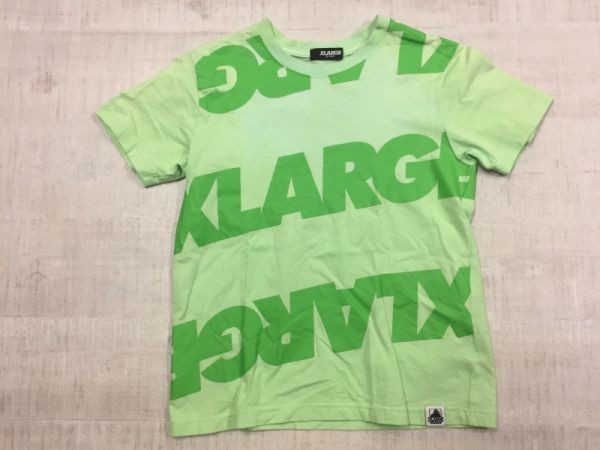 エクストララージ XLARGE KIDS 子供服 ストリート ビッグプリント 半袖Tシャツ カットソー キッズ 130 緑_画像1