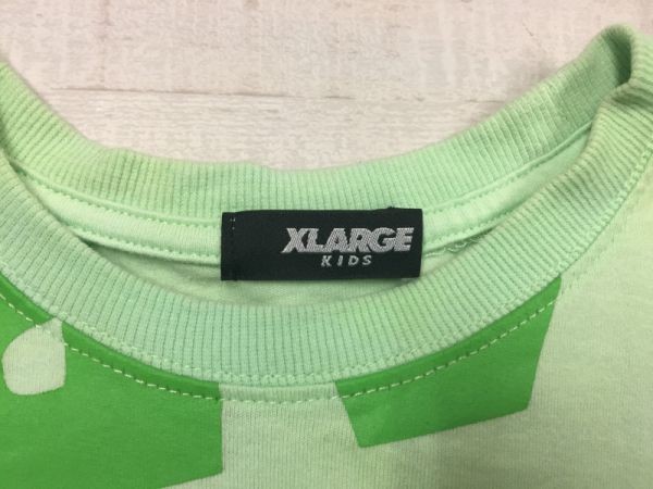 エクストララージ XLARGE KIDS 子供服 ストリート ビッグプリント 半袖Tシャツ カットソー キッズ 130 緑_画像2