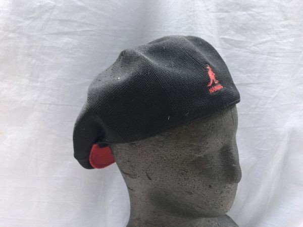 カンゴール KANGOL ツートンカラー オールド ストリート 90s 台湾製 ヒップホップ ハンチング 帽子 キャップ メンズ M 黒_画像3