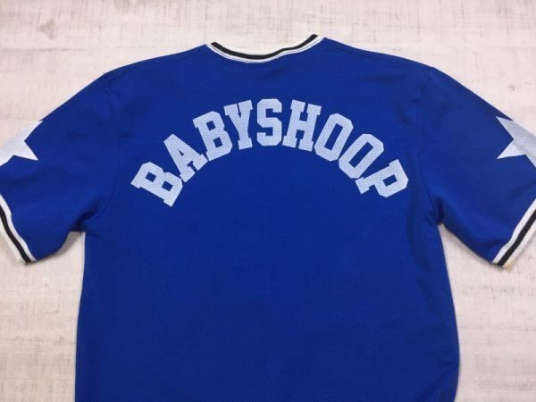 baby shoop ベイビーシュープ Bガール ストリート ヒップホップ HIPHOP メッシュ 半袖フットボールTシャツ レディース M 青_画像3