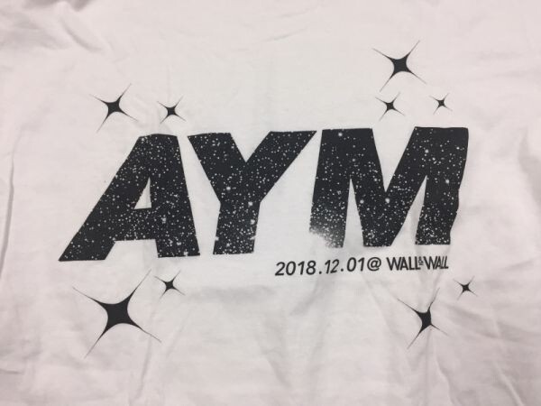 AYM WALL & WALL 2018 ライブ グッズ アーティスト バンド 半袖Tシャツ カットソー メンズ L 白_画像3
