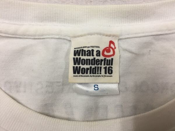 MONGOL800 モンパチ What a Wonderful World!! 16 バンド ロック パンク 半袖Tシャツ カットソー メンズ S 白_画像2