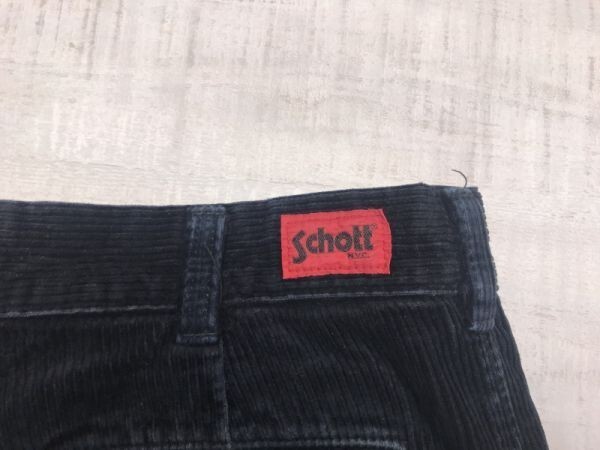 ショット Schott エドウィン EDWIN製 アメカジ ルーズフィット 太畝コーデュロイ トラウザーズ パンツ ボトムス メンズ 日本製 32 紺_画像2