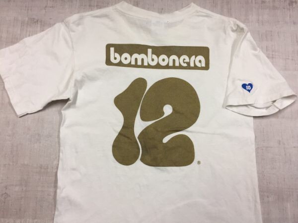 ボンボネーラ bombonera 背番号12 サッカー フットサル ストリート メタリックプリント 半袖ロゴTシャツ メンズ S 白_画像3