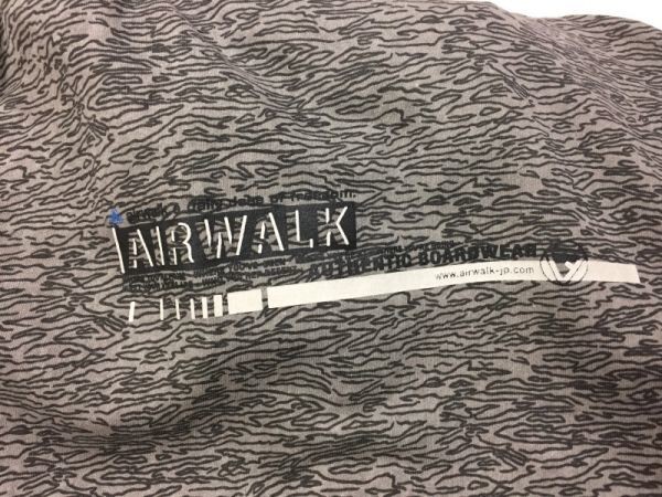 エアウォーク Airwalk 迷彩カモフラ 総柄 ストリート スケート 古着 スナップボタン スウェット パーカー メンズ 厚手 L グレー_画像3