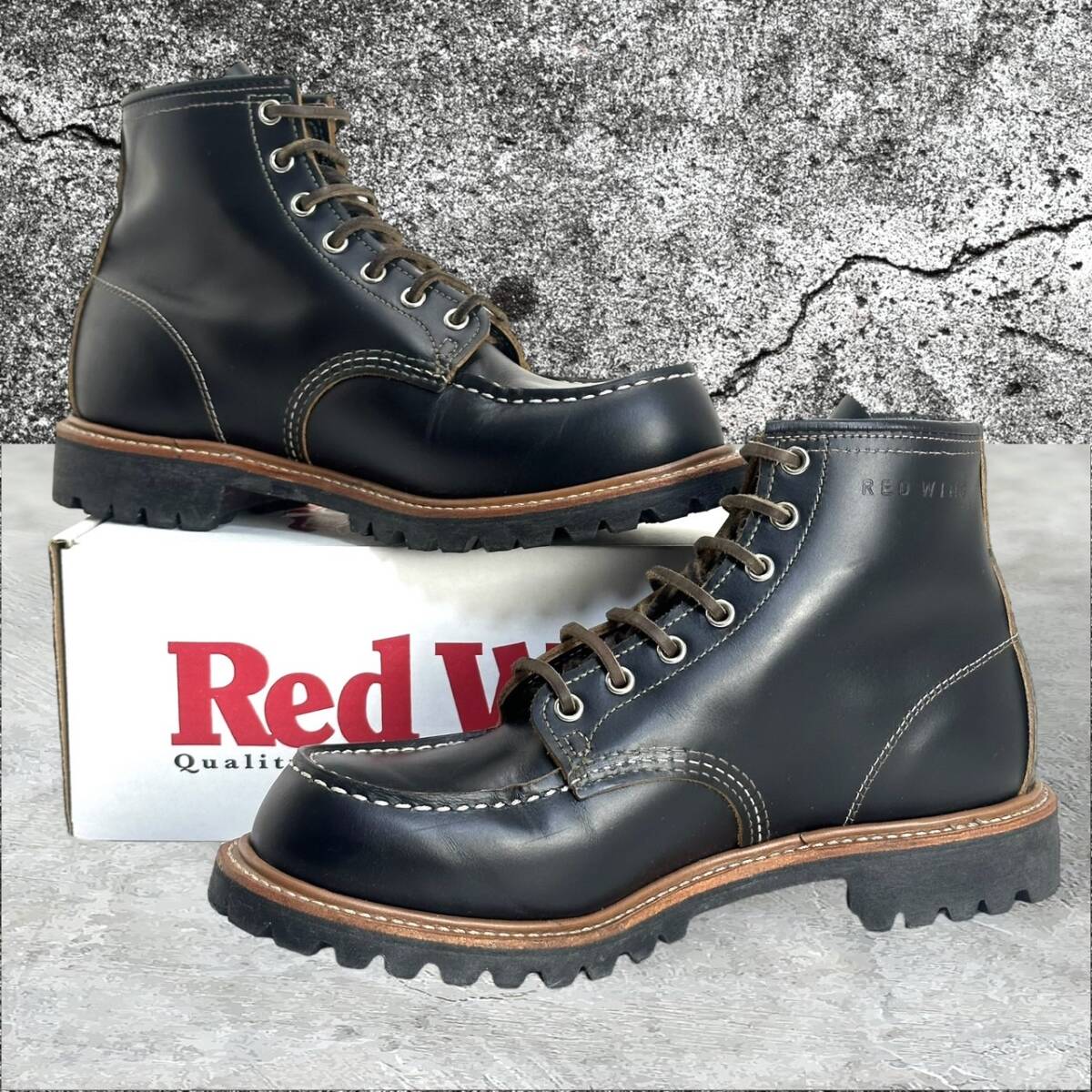 極美品☆希少☆RED WING レッドウィング 9878 茶芯 犬タグ アイリッシュセッター 9E Irish Setter 6 Moc-toe 2019年製 tea core_画像4