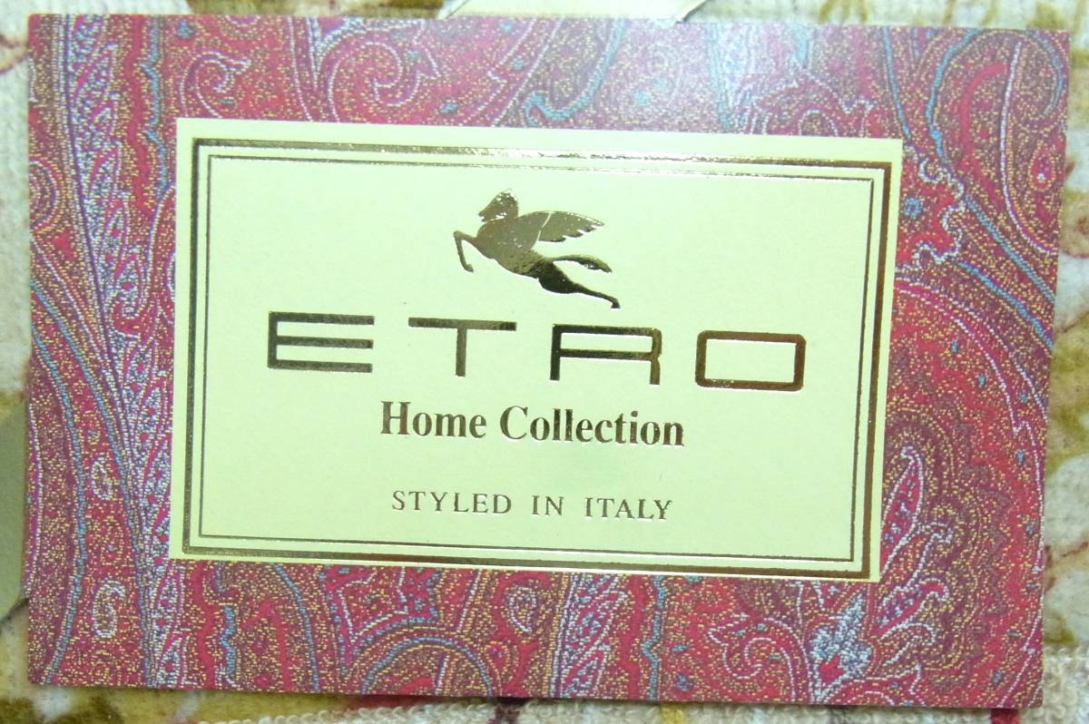 ETRO HOME COLLECTION Etro Home коллекция махровое покрывало 140cm×200cm хлопок 100% сделано в Японии запад река промышленность неиспользуемый товар текущее состояние товар 