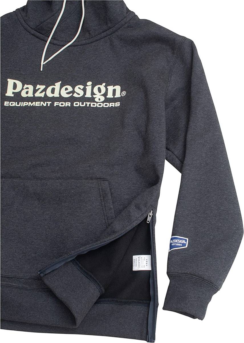 Pazdesign(パズデザイン) ウィンドガードプルパーカーⅡ ダークグレー・オフホワイト Lサイズ 定価16,500円_画像2