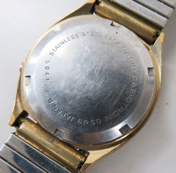 A051★Casio カシオ Casiotron カシオトロン GS-19 デジタル クォーツ メンズ 腕時計 現状品★02の画像2