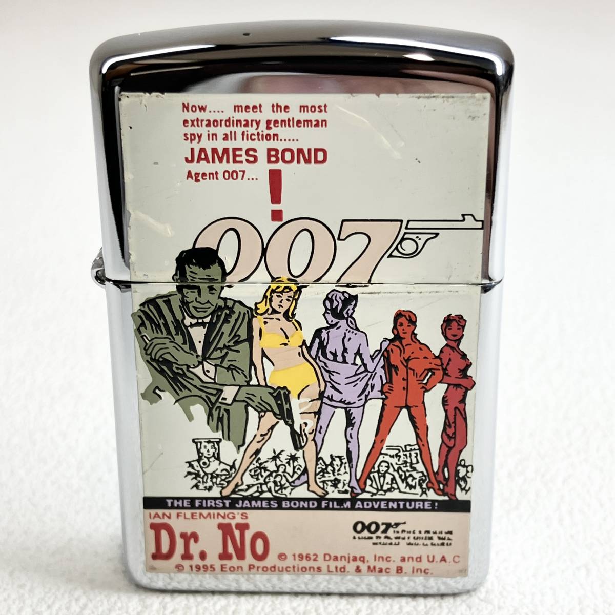 【ZIPPO】ジッポー 007 Dr.No. JAMES BOND 1996年製 オイルライター 喫煙具 シルバーカラー ヴィンテージ USA 映画 ジェームスボンド 中古_画像1