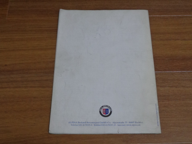  rare!ALPINA catalog Alpina BMW E36 E38 E39 E46 B3 B10 D10 B12 6.0