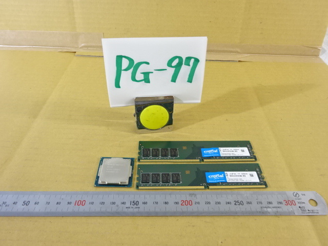PG-97〒/CRUCIALクルーシャル W4U2400CM-8gx2点 INTEL PENTIUM G5420 SR3XA 3.80GHZ CPU デスクトップPC用交換部品パーツ_画像1