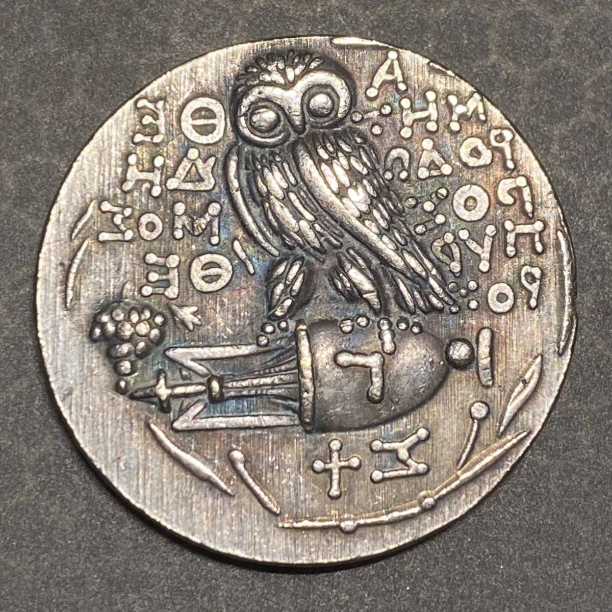 古代ギリシャ古銭　テトラドラクマ銀貨　約16.65g 稀少・前期タイプ　海外硬貨　外国コインコレクション_画像2