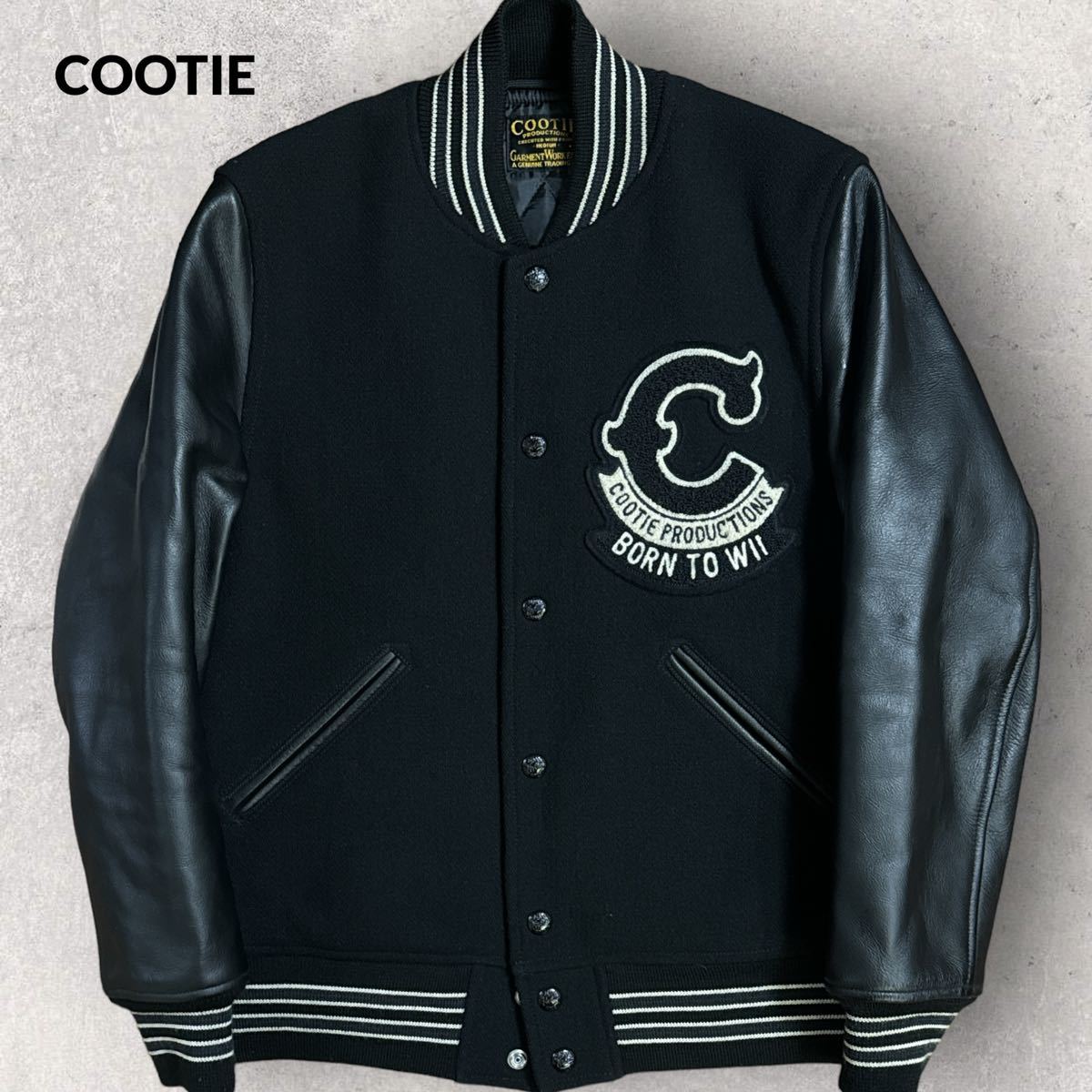 定価¥79 200 美品 COOTIE 15AW 1st place jacket 袖革 スタジャン M