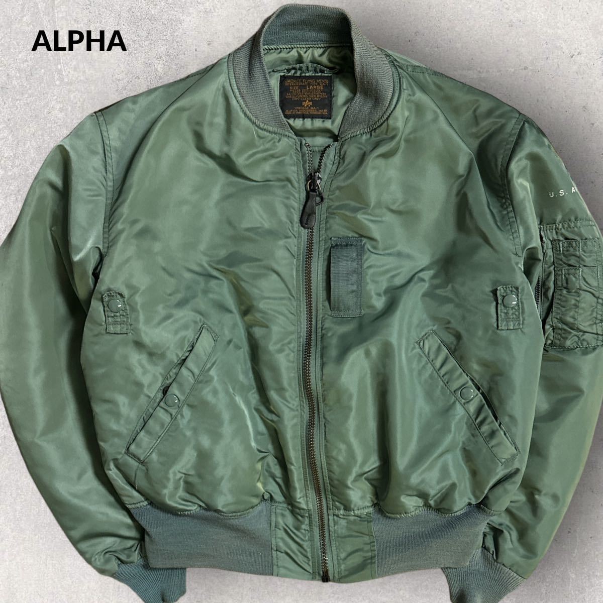 稀少 ALPHA INDUSTRIES アルファ 90s USA製 50's復刻 VINTAGEモデル MA