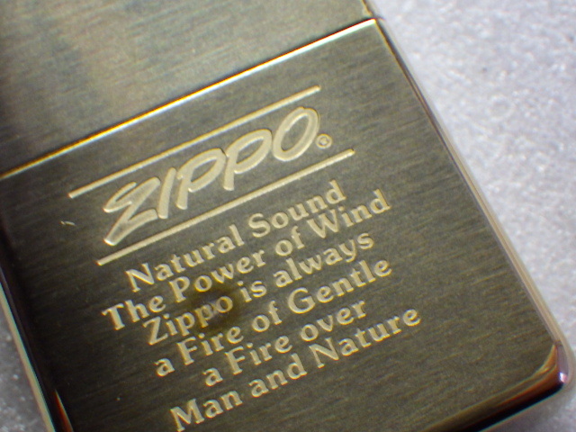 未使用　ZIPPO　SOLID BRASS　ジッポー　ソリッドブラス　ダイアゴナルライン　USA製　1995年製　デッドストック　ｚ020503_画像7