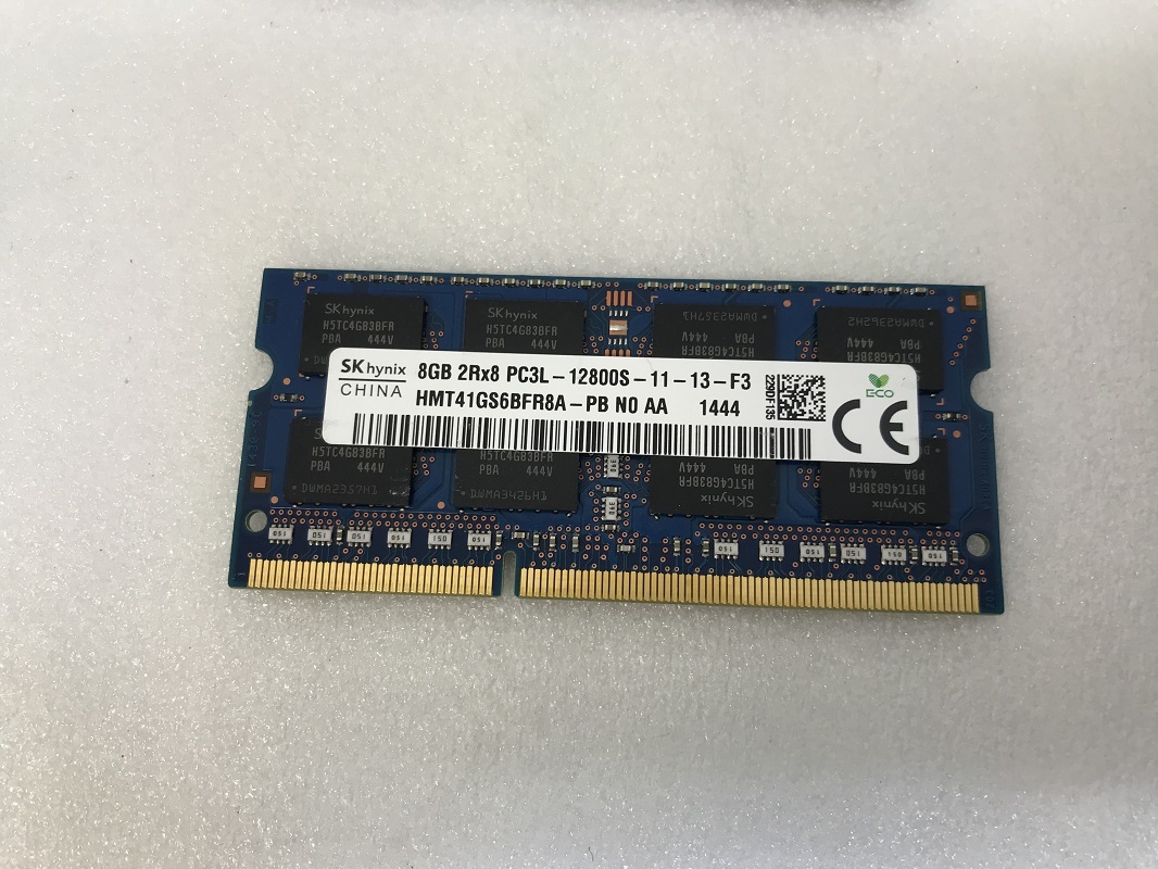 SK HYNIX 2RX8 PC3L-12800S 8GB 1枚 DDR3 ノートパソコン用メモリ 204ピン ECC無し DDR3L-1600 8GB DDR3 LAPTOP RAM_画像6