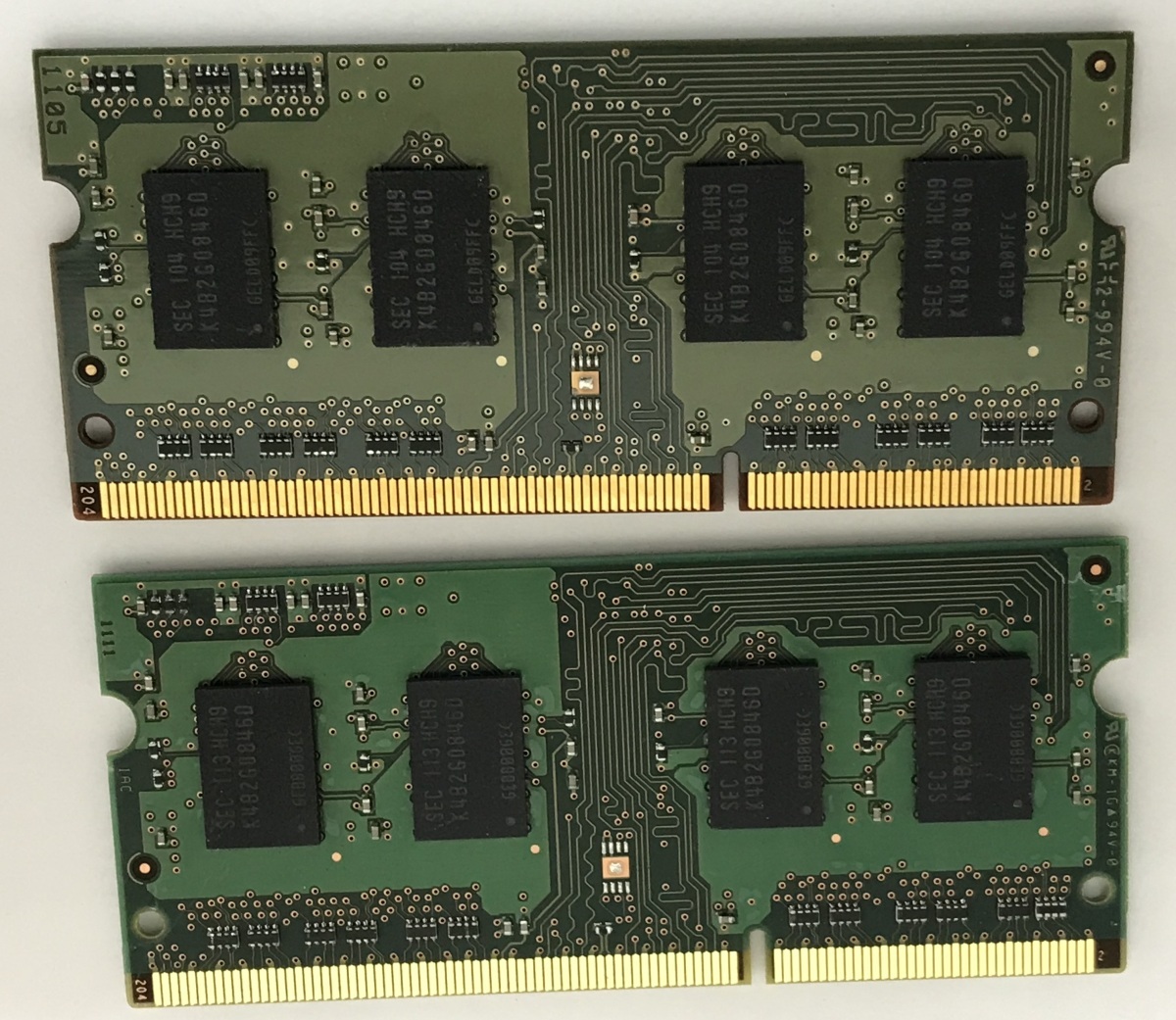 SAMSUNG 1RX8 PC3-10600S 2GB 2枚 1セット 4GB DDR3ノート用 メモリ DDR3-1333 2GB 2枚 4GB 204ピン 4GB DDR3 LAPTOP RAMの画像2