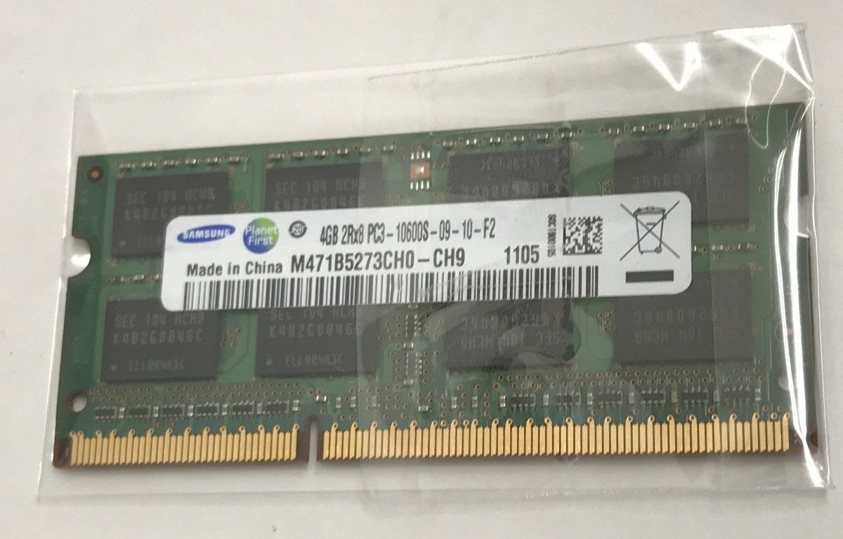 SAMSUNG 2rx8 PC3-10600S 4GB DDR3ノートPC用 メモリ DDR3-1333 4GB 204ピン DDR3 LAPTOP RAM 4GBノート用メモリ_画像2