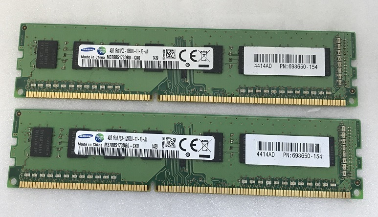 SAMSUNG 1Rx8 PC3-12800U 4GB 2枚組 1セット 8GB DDR3 デスクトップ用 メモリ 240ピン ECC無し DDR3-1600 4GB 2枚で 8GB DDR3 DESKTOP RAM_画像2