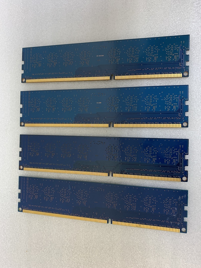 SK HYNIX 1Rx8 PC3-12800U 4GB 4枚組 1セット 16GB DDR3 デスクトップ用 メモリ ECC無し DDR3-1600 4GB 4枚で 16GB DDR3 DESKTOP RAM_画像3