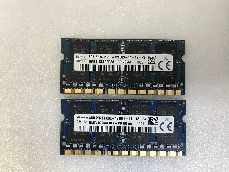 SK HYNIX 2Rx8 PC3L-12800S 8GB 2枚 16GB DDR3L ノートPC用 メモリ 204ピン DDR3L-1600 8GB 2枚セット 16GB DDR3 LAPTOP RAM_画像4